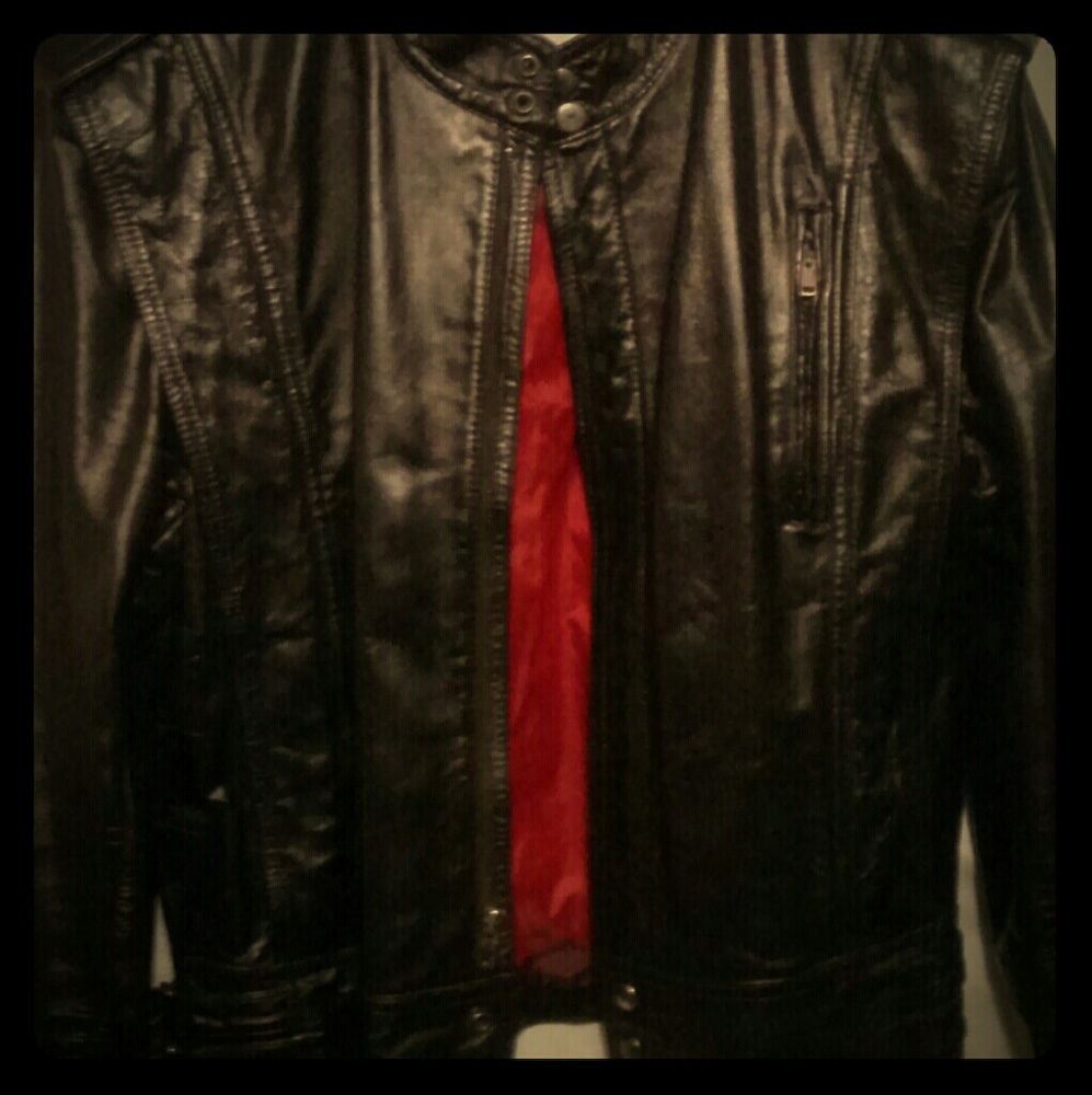 Bermans leather bomber jacket